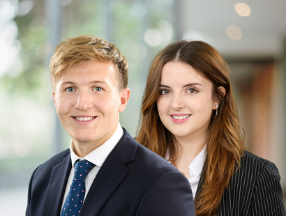 Headshots of trainee lawyers at Russell-Cooke Will Talbot-Davies and Sophie Lindsay. Game plan: how Russell-Cooke would advise Ted Lasso characters on legal matters