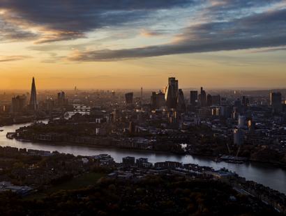 River Thames and City of London Skyline photograph, Russell Cooke.