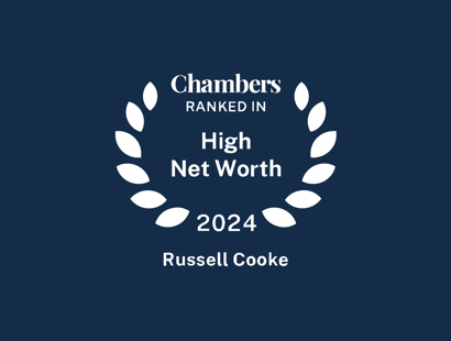 Chambers Ranked In HNW 2024 Russell Cooke Banner
